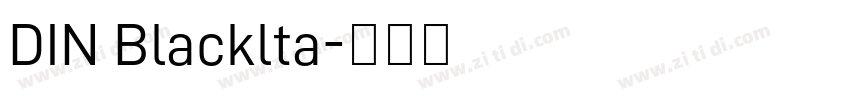 DIN Blacklta字体转换